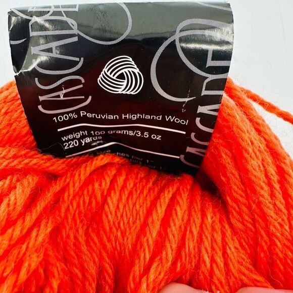 Cascade Yarns Cascade 220 100% Peruvian Highland Wool #9444 ORANGE - Picture 5 of 5
